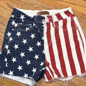 Judy Blue Women's Star and Stripe Jean Shorts